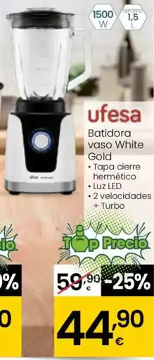 Eroski UFESA Batidora vaso White Gold oferta