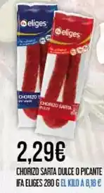 Claudio Eliges - chorizo sarta dulce o picante oferta