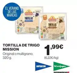 Hipercor Mission - tortilla de trigo oferta