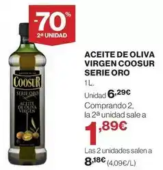 Hipercor Coosur - aceite de oliva virgen serie oro oferta