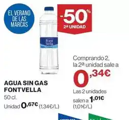 Hipercor Fontvella - agua sin gas oferta
