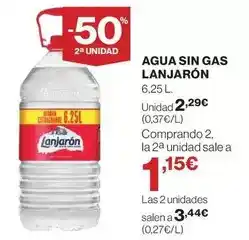 Hipercor Lanjarón - agua sin gas oferta