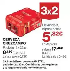 Hipercor Cruzcampo - cerveza oferta