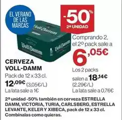 Hipercor Voll-damm - cerveza oferta