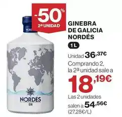 Hipercor Nordes - ginebra de galicia oferta