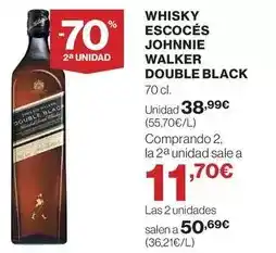 Hipercor Johnnie walker - whisky escoces double black oferta