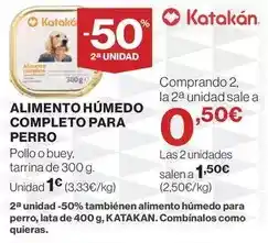 Hipercor Katakán - alimento humedo completo para perro oferta