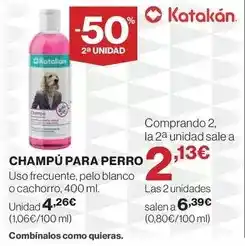 Hipercor Katakán - champu para perro oferta