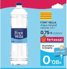 Caprabo Font vella - aigua mineral natural oferta