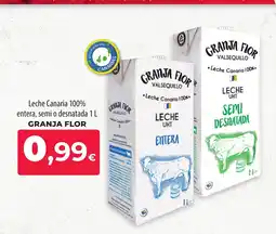 SPAR Lanzarote GRANJA FLOR Leche Canaria 100% entera, semi o desnatada oferta
