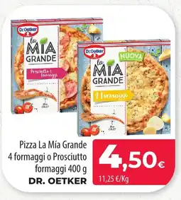SPAR Lanzarote DR OETKER Pizza La Mía Grande 4 formaggi o Prosciutto formaggi oferta
