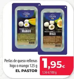 SPAR Lanzarote EL PASTOR Perlas de queso rellenas higo o mango oferta