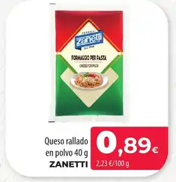 SPAR Lanzarote ZANETTI Queso rallado en polvo oferta