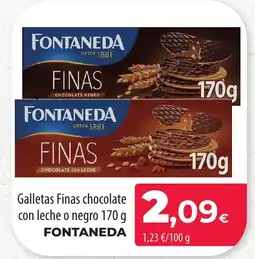 SPAR Lanzarote FONTANEDA Galletas Finas chocolate con leche o negro oferta