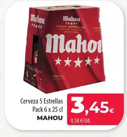 SPAR Lanzarote MAHOU Cerveza 5 Estrellas oferta