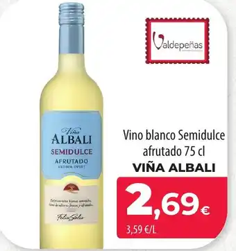 SPAR Lanzarote Viña ALBALI Vino blanco Semidulce afrutado oferta