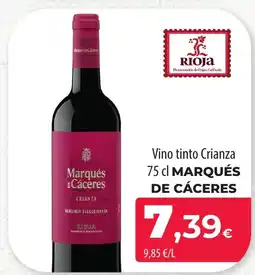 SPAR Lanzarote MARQUÉS DE CÁCERES Vino tinto Crianza oferta
