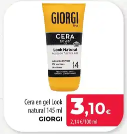 SPAR Lanzarote GIORGI Cera en gel Look natural oferta