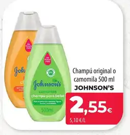 SPAR Lanzarote JOHNSON'S Champú original o camomila oferta