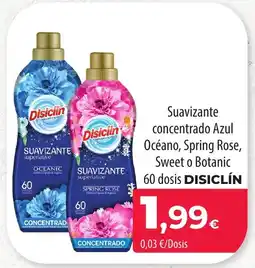 SPAR Lanzarote DISICLÍN Suavizante concentrado Azul Océano, Spring Rose, Sweet o Botanic 60 dosis oferta