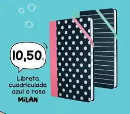 SPAR Lanzarote MILAN Libreta cuadriculada azul o rosa oferta