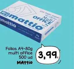 SPAR Lanzarote MATTIO Folios A4 multi office oferta