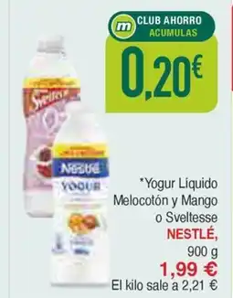 Masymas Yogur Líquido Melocotón y Mango o Sveltesse oferta