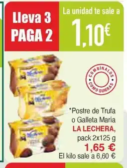 Masymas LA LECHERA Postre de Trufa o Galleta Maria oferta