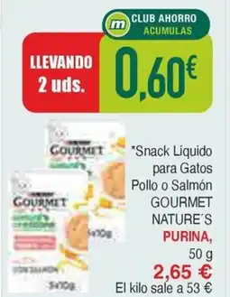 Masymas PURINA Snack Líquido para Gatos Pollo o Salmón oferta