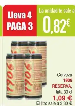 Masymas 1906 RESERVA Cerveza oferta