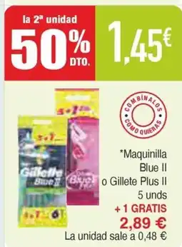 Masymas Maquinilla Blue II o Gillelle Plus II oferta