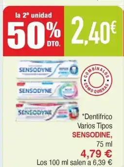 Masymas SENSODYNE Dentifrico Varios Tipos oferta