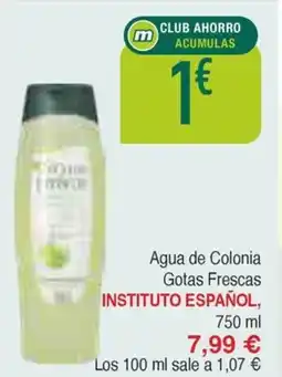 Masymas INSTITUTO ESPAÑOL Agua de Colonia Gotas Frescas oferta