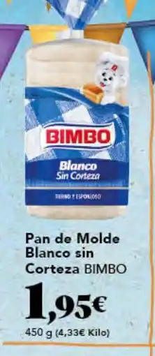 Gadis BIMBO Pan de Molde Blanco sin Corteza oferta