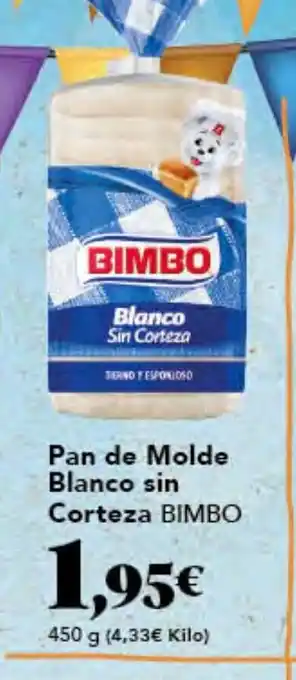 Gadis BIMBO Pan de Molde Blanco sin Corteza oferta