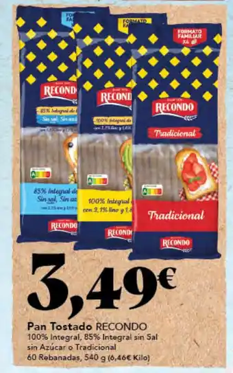 Gadis RECONDO Pan Tostado oferta