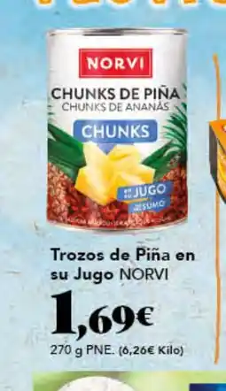 Gadis NORVI Trozos de Piña en su Jugo oferta