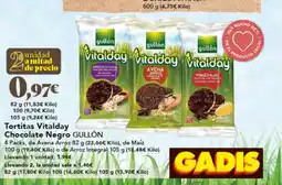 Gadis GULLÓN Tortitas Vitalday Chocolate Negro oferta