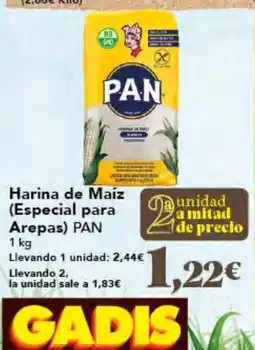 Gadis PAN Harina de Maíz Especial para Arepas oferta