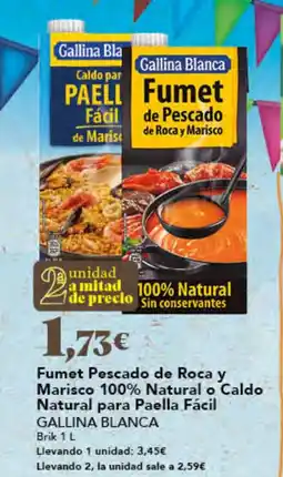 Gadis GALLINA BLANCA Fumet Pescado de Roca y Marisco 100% Natural o Caldo Natural para Paella Fácil oferta