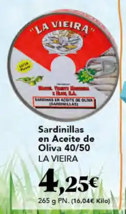 Gadis LA VIEIRA Sardinillas en Aceite de Oliva 40/50 oferta