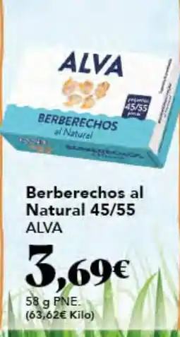 Gadis ALVA Berberechos al Natural 45/55 oferta