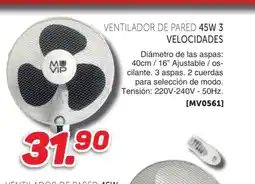 Mandatelo.com Ventilador de pared 45w 3 velocidades oferta