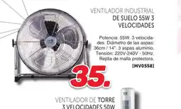 Mandatelo.com Ventilador industrial de suelo 55w 3 velocidades oferta