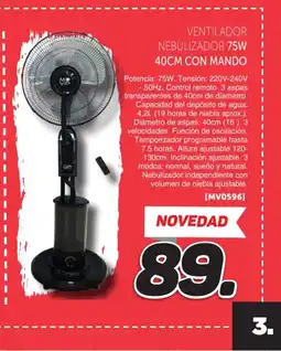 Mandatelo.com Ventilador nebulizador 75w oferta