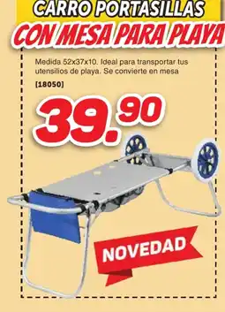 Mandatelo.com Carro portasillas con mesa para playa oferta