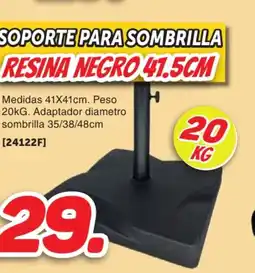 Mandatelo.com Soporte para sombrilla resina negro oferta