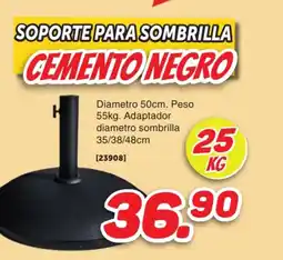 Mandatelo.com Soporte para sombrilla cemento negro oferta