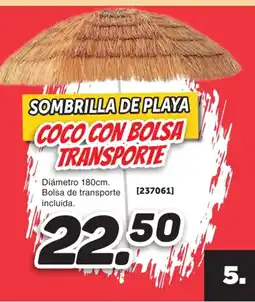 Mandatelo.com Sombrilla de playa coco con bolsa transporte oferta