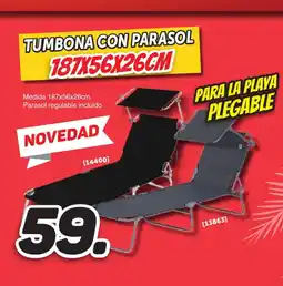 Mandatelo.com Tumbona con parasol oferta